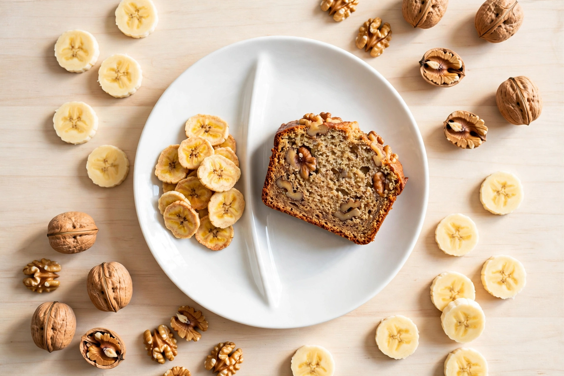 can diabetics eat banana chips and banana bread comparison plate
